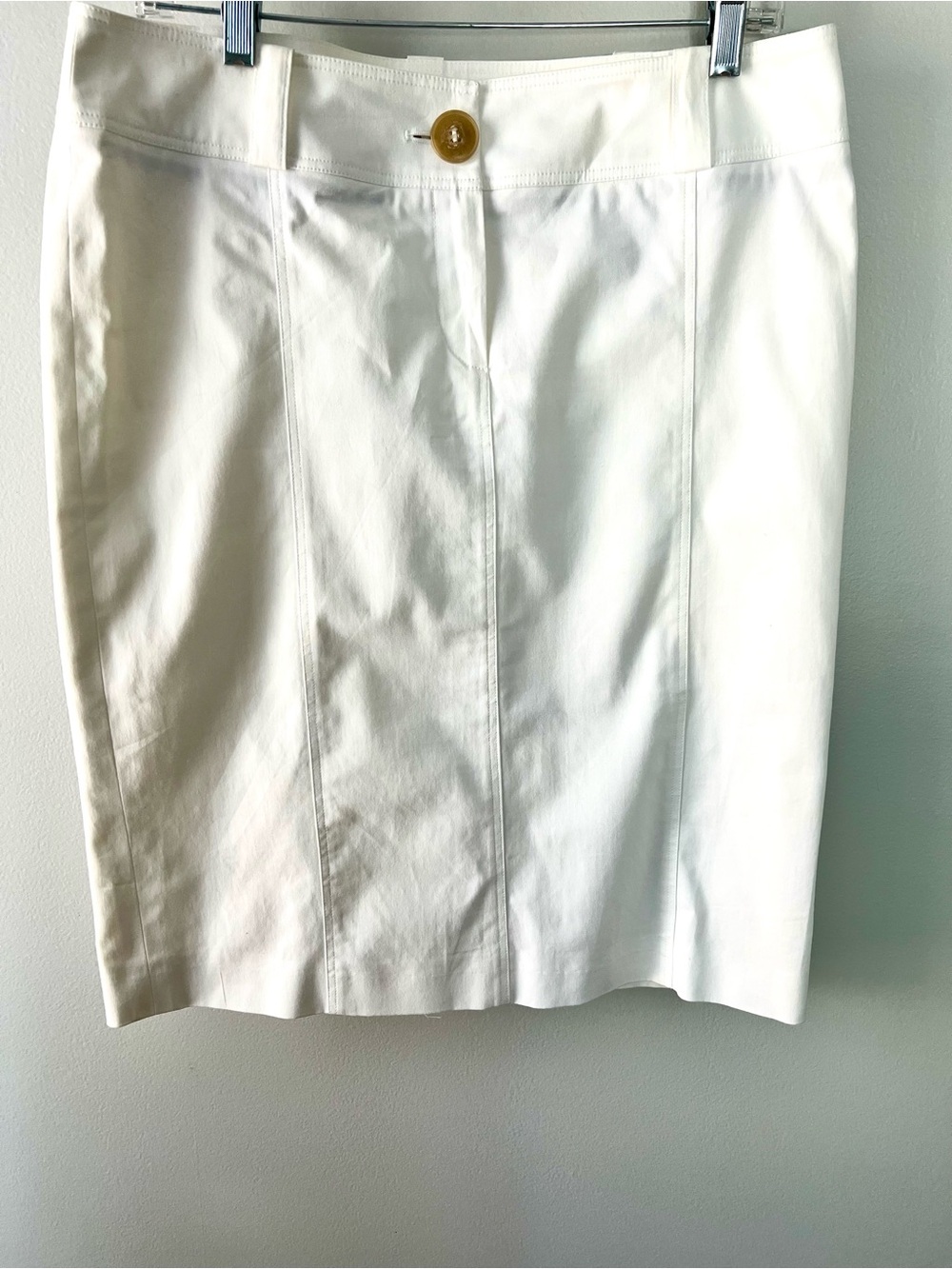Burberry White Cotton Skirt